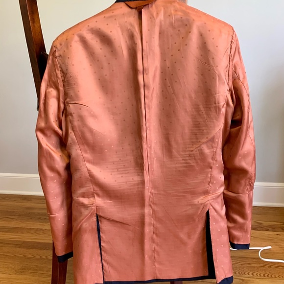 Baroni Prive Slim-Fit Navy Suit Jacket - Picture 8 of 10